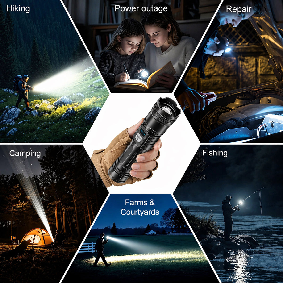 EXCLUSIVE SALE 70% OFF 🔥Ver 2026 Super Bright Ultimate Survival Flashlight|2M+ Sold Worldwide ️🏆80X Brighter Beam|120-Hour Battery |Advanced COB LEDs