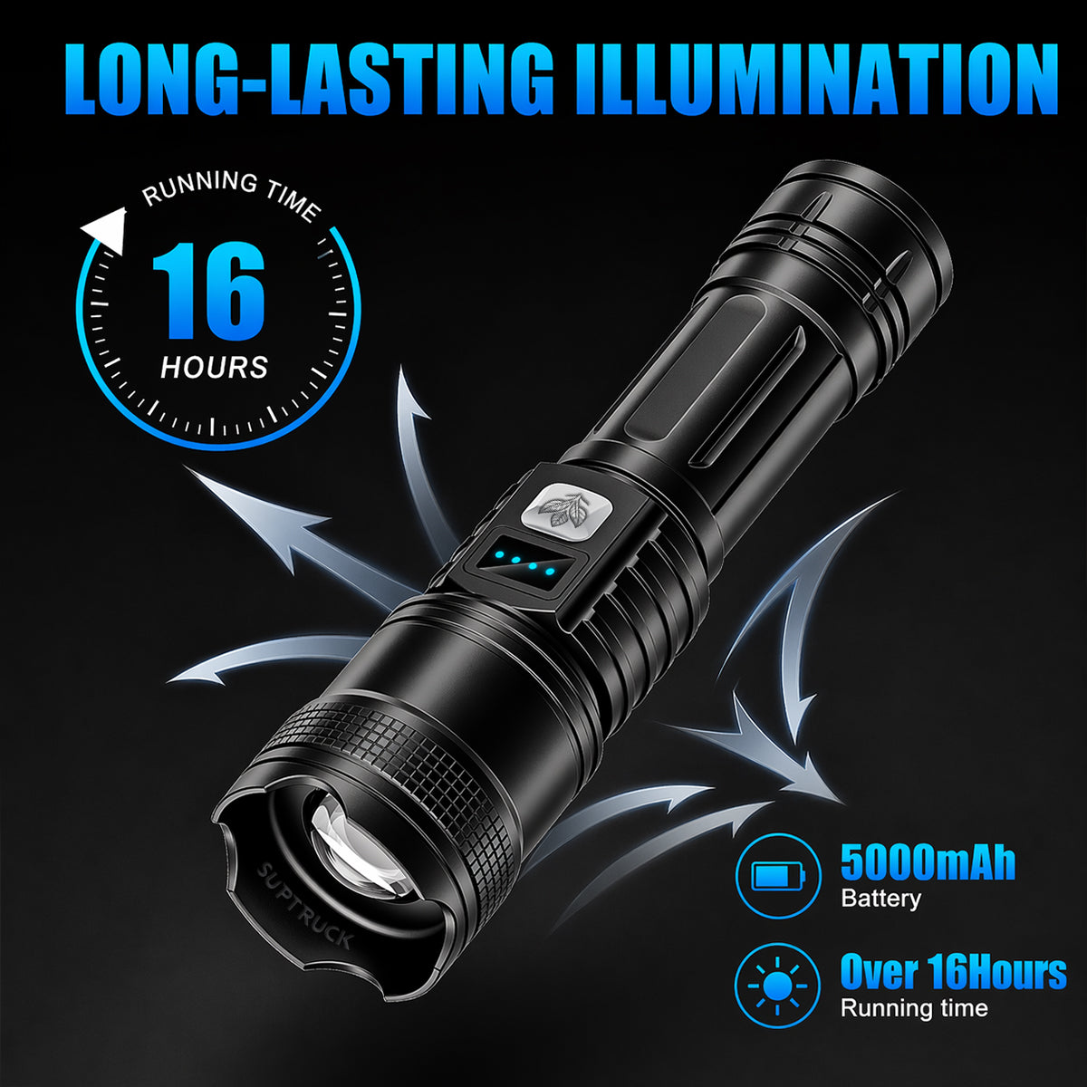 EXCLUSIVE SALE 70% OFF 🔥Ver 2026 Super Bright Ultimate Survival Flashlight|2M+ Sold Worldwide ️🏆80X Brighter Beam|120-Hour Battery |Advanced COB LEDs