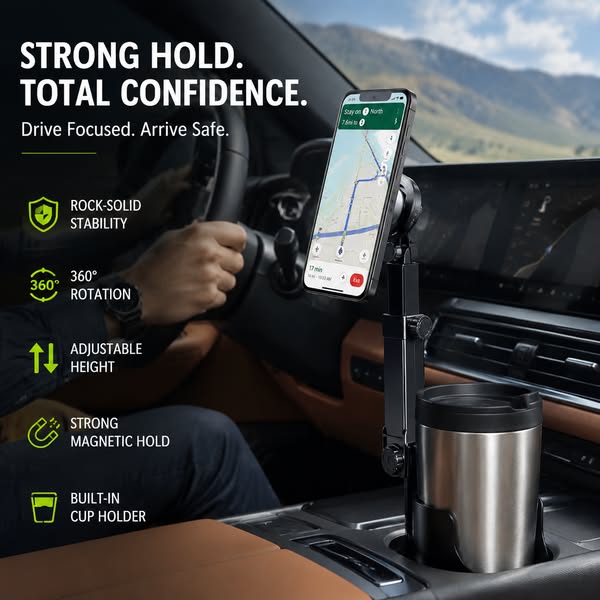 Car Cup Holder Phone Mount
