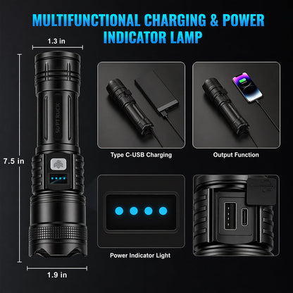 EXCLUSIVE SALE 70% OFF 🔥Ver 2026 Super Bright Ultimate Survival Flashlight|2M+ Sold Worldwide ️🏆80X Brighter Beam|120-Hour Battery |Advanced COB LEDs