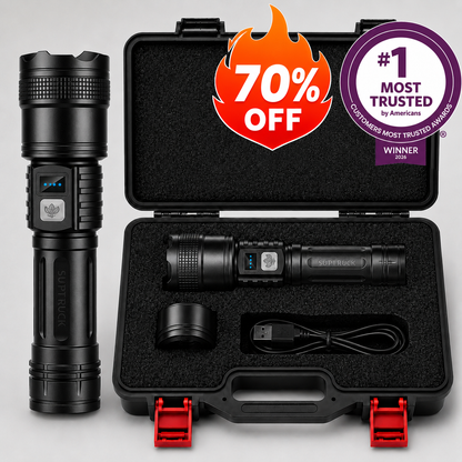 EXCLUSIVE SALE 70% OFF 🔥Ver 2026 Super Bright Ultimate Survival Flashlight|2M+ Sold Worldwide ️🏆80X Brighter Beam|120-Hour Battery |Advanced COB LEDs