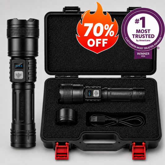 EXCLUSIVE SALE 70% OFF 🔥Ver 2026 Super Bright Ultimate Survival Flashlight|2M+ Sold Worldwide ️🏆80X Brighter Beam|120-Hour Battery |Advanced COB LEDs